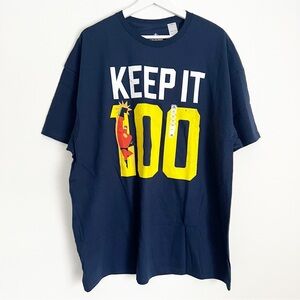 NWT Disney Parks The Incredibles Keep It 100 T-shirt Adult XXL Blue Bob